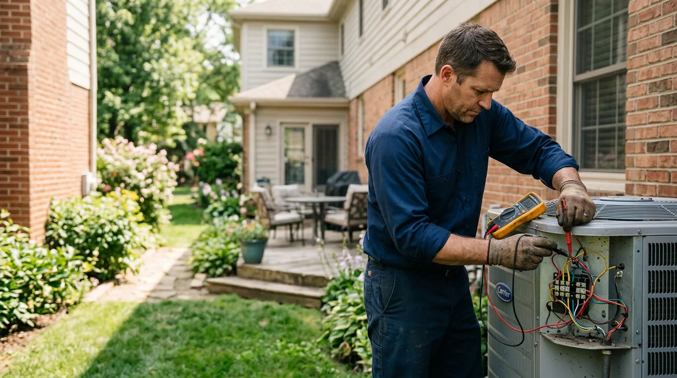 HVAC technician working near Midway, PA